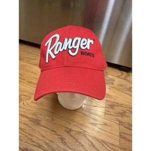 Ranger Boats Hat Cap Red w/ White Embroidery Adult One Size Strap Back